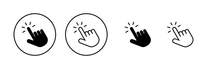 Hand click icon vector. pointer sign and symbol. hand cursor icon