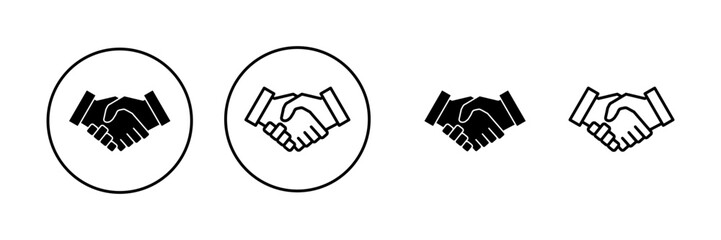 Handshake icon vector. business handshake sign and symbol. contact agreement