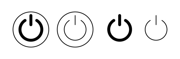 Power icon vector. Power Switch sign and symbol. Electric power