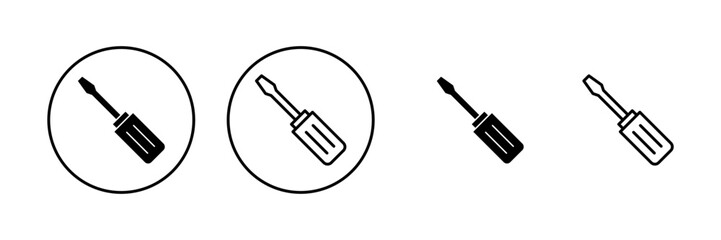 Screwdriver icon vector.tools sign and symbol