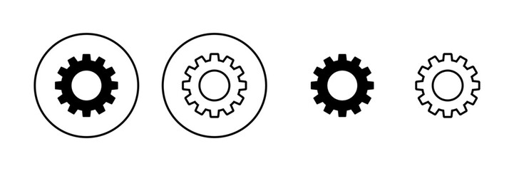Setting icon vector. Cog sign and symbol. Gear Sign