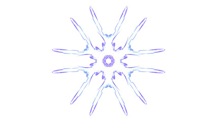 Obraz premium Blue purple isolated snowflake shape