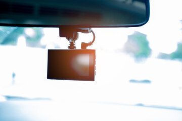 car camera with blur background