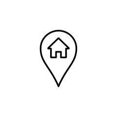 Address icon vector for web and mobile app. home location sign and symbol. pinpoint