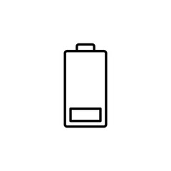 Battery icon vector for web and mobile app. battery charging sign and symbol. battery charge level