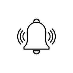 Bell Icon vector for web and mobile app. Notification sign and symbol for web site design