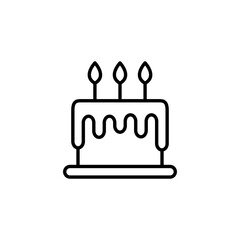 Cake icon vector for web and mobile app. Cake sign and symbol. Birthday cake icon