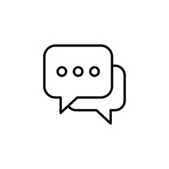 Chat icon vector for web and mobile app. speech bubble sign and symbol. comment icon. message