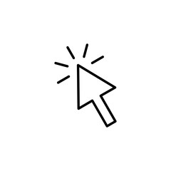 Click icon vector for web and mobile app. pointer arrow sign and symbol. cursor icon