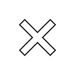 Close icon vector for web and mobile app. Delete sign and symbol. cross sign