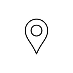 Pin icon for web and mobile app. Location sign and symbol. destination icon. map pin