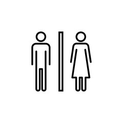 Toilet icon for web and mobile app. Girls and boys restrooms sign and symbol. bathroom sign. wc, lavatory