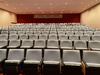 empty seats in a conference hall