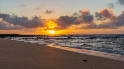 sunset on the beach