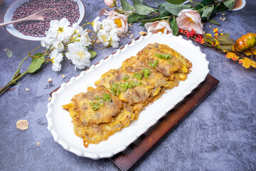 Delicious Korean food Beef Jeon
