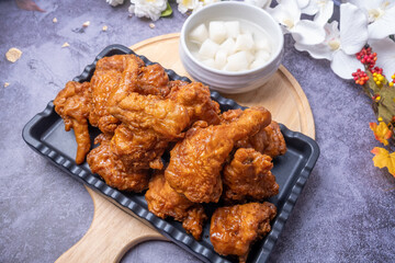 Delicious food Korean style chicken