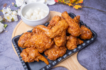 Delicious food Korean style chicken