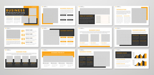 business presentation editable layout design with minimalist style use for annual report
