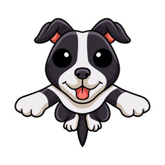 Cute american staffordshire terrier dog cartoon