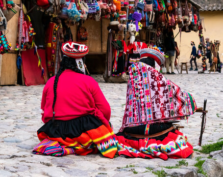 peruvian woman in the street market