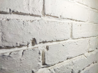 white brick wall. brick wall texture.
