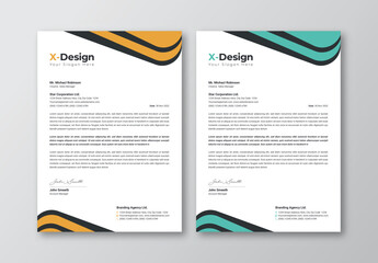 Modern business letterhead template 