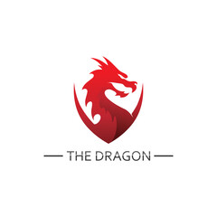 Dragon vector icon illustration logo design animals