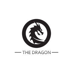 Dragon vector icon illustration logo design animals