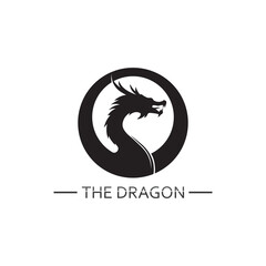 Dragon vector icon illustration logo design animals