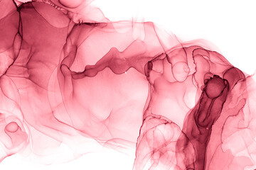 Marble ink abstract art from exquisite original painting for abstract background . Painting was painted on high quality paper texture to create smooth marble background pattern of ombre alcohol ink . © InfiniteFlow
