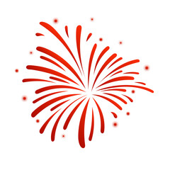 Firework , can be use for celebration, party, and new year event , isolated on background , illustration 