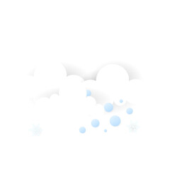 Weather, clear sky, cloudy sky, rain, rainbow, lightning, moon, cloud, snow, and stars , illustration of the weather concept ,Paper cut style ,  illustration