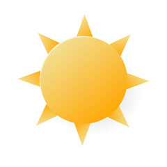 weather sun , illustration of the weather concept ,Paper cut style , illustration 