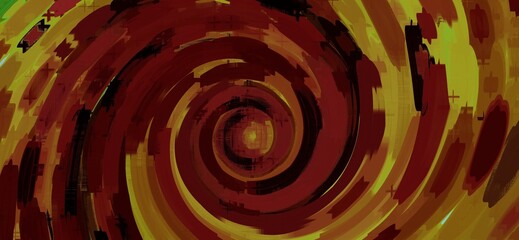 Red and orange rotating abstract watercolor background. Blue green funnel abstract watercolor background. Suitable for book cover, template, presentation background, backdrop, poster, and flyer.