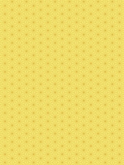 和風背景素材　金色の麻の葉模様　縦長