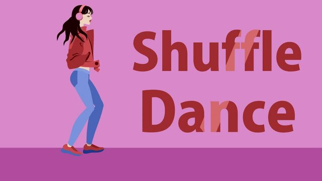 Shuffle dance, a women dancing in a red hoodie