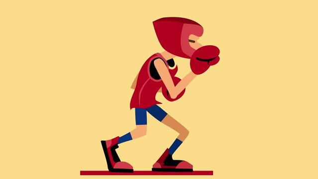 A man taking boxing steps