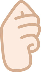 考えるポーズの手