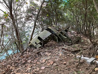 World War 2 relics at Chichi jima Bonin island, Ogasawara.