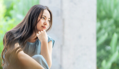 Obraz premium 女性の美容イメージ ボタニカル