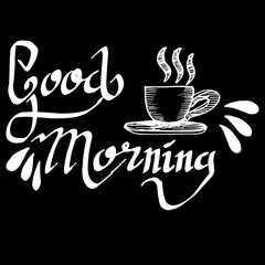 Good Morning, quotes doodle vector