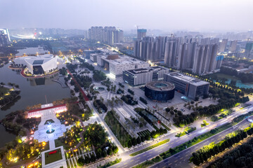 Fototapeta na wymiar Aerial photography of China's modern urban architectural landscape