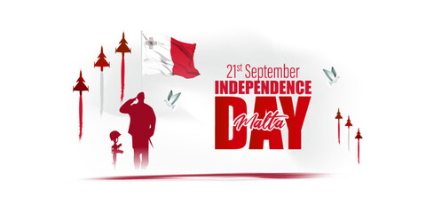 vector illustration for Malta independence day
