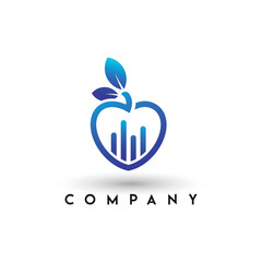 Financial logo apple logo template