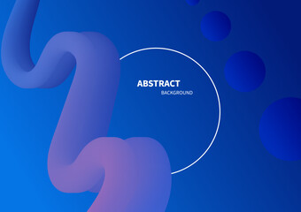 fluid flow liquid curve with blue gradient round dynamic and frame shape abstract background. flex wave graphic design for science banner, fantasy multicolored template. Vector illustration