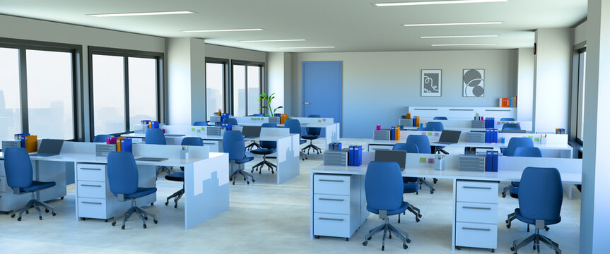 誰もいないオフィスの背景素材