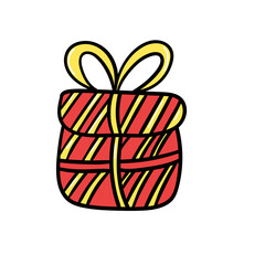 Collection Christmas elements in Christmas holiday ,for content online or banner for your website and template, Simple cartoon flat style , isolated background