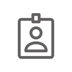 User icon with badge symbol. perfect for web design or user interface applications. Simple vector illustration.