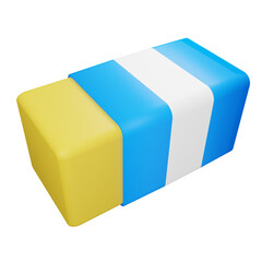 Eraser School Supply 3D Icon