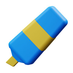 Highlighter School Supply 3D Icon